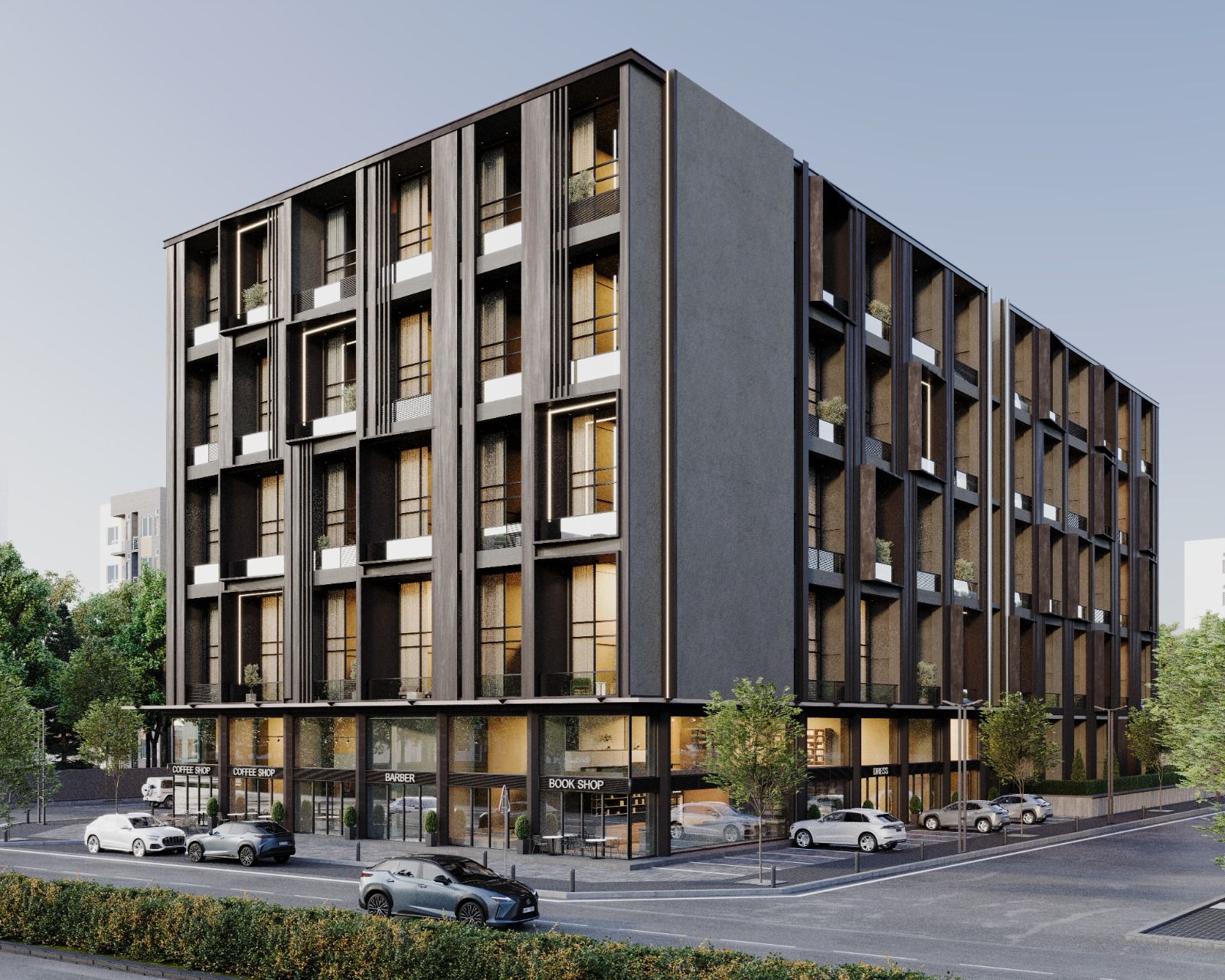Otel yatırım ve mimari proje danışmanlığını temsil eden modern şehir oteli